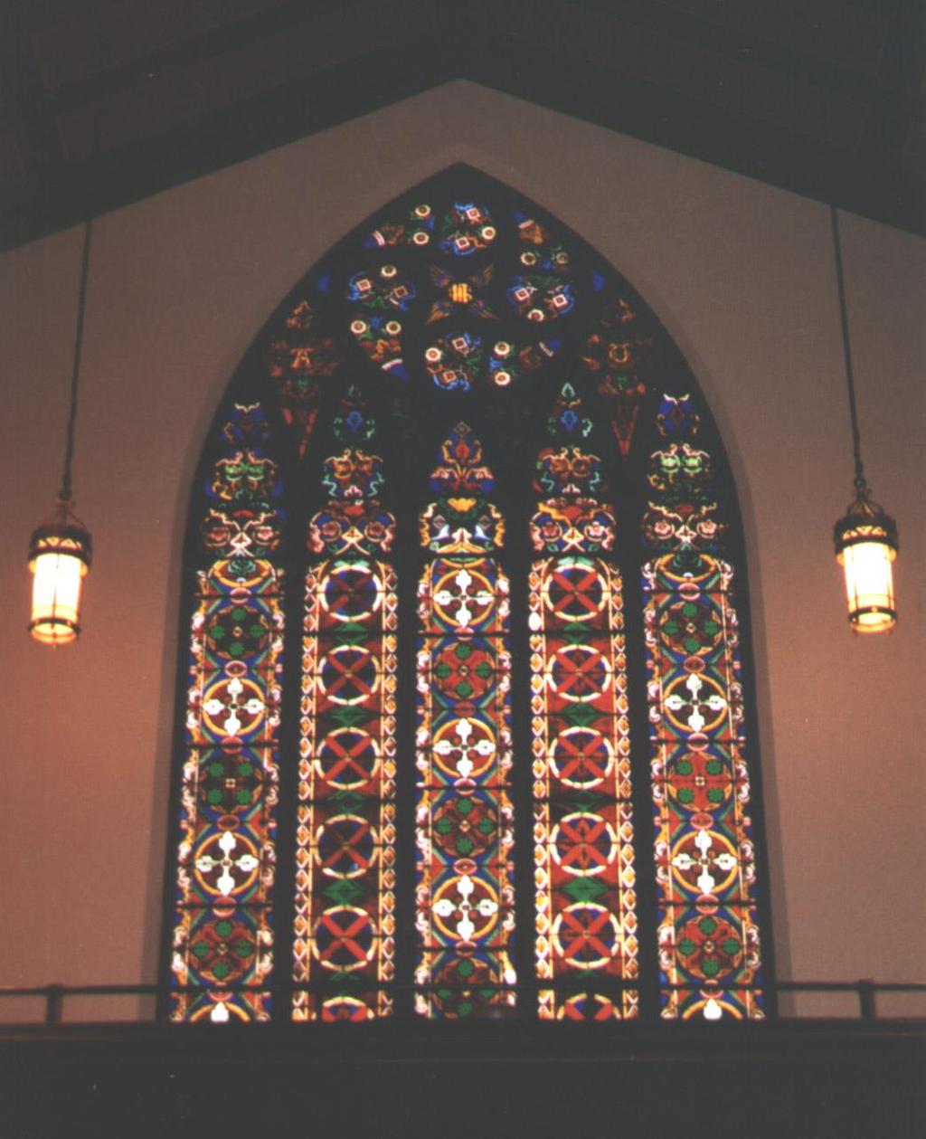 The façade window tracery is original to the Thomas Dixon design.
