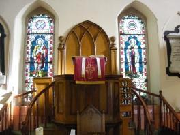 The stained glass windows and pulpit in Bressay Church Gulberwick Church Gulberwick Kirk has been a centre of