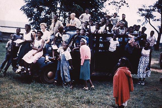 Members of the Koinonia community gather on a farm truck during the 1940s or 1950s. ritual. At Koinonia, he wanted to get back to the original teachings of Jesus as presented in the Gospels.