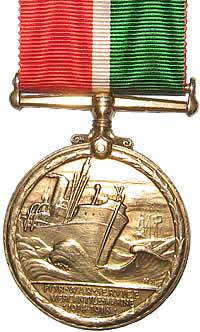 The Board of Trade awarded this campaign medal to people who had served in the Merchant Navy and who had made a voyage through a war zone or danger zone