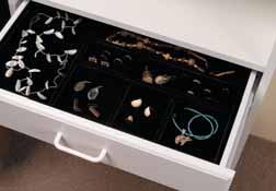 velvet-lined jewelry tray Nº 21120190 ı WxDxH 557x323 x50mm (22 x12 11/16 x2 ), black Nº 21120170 ı