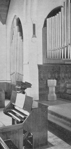 The picture shown here is from Willis brochure of the organ. It replaced an instrument described as very inferior tonally quite devoid of any character.