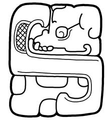 sign. Glyph X-ii Glyph X-ii (Figure 4) is restricted to the Jaguar God of the Underworld Glyph C and the coefficients three and four. Glyph X-ii shows very little variation.