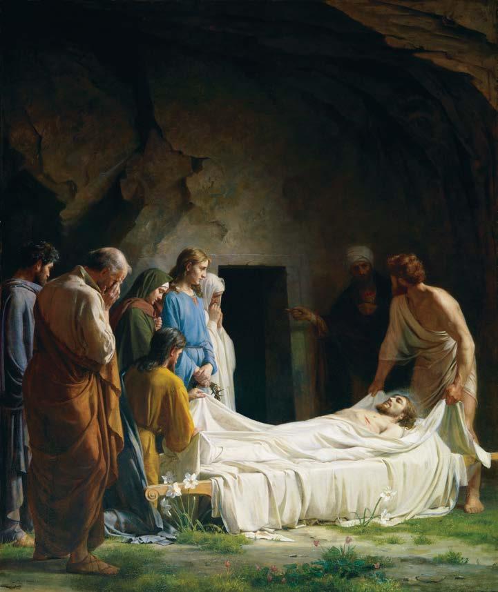 18 PAMOKA Vėl parodykite paveikslus ir užduokite tokius klausimus: Ką Jėzus darė per tas valandas tarp Jo palaidojimo ir prisikėlimo?