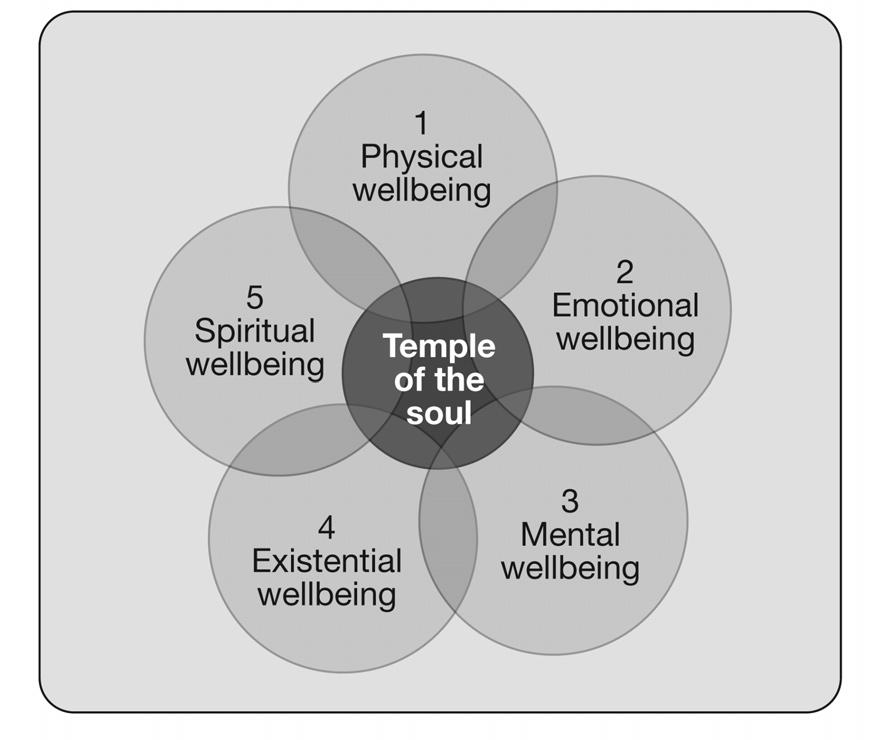 Figure 2: The Five Interlinked Areas of Wellbeing 1. Physical wellbeing Physical wellbeing is perhaps the starting point.