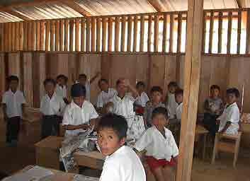 Schools The next step in the process is to build a school. Juan learned that the constitution of Panama ensures the education for their citizens.