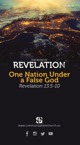 Introduction One nation Under a False GOd revelation 13:5-10 We offer nursery for newborn to four years old.