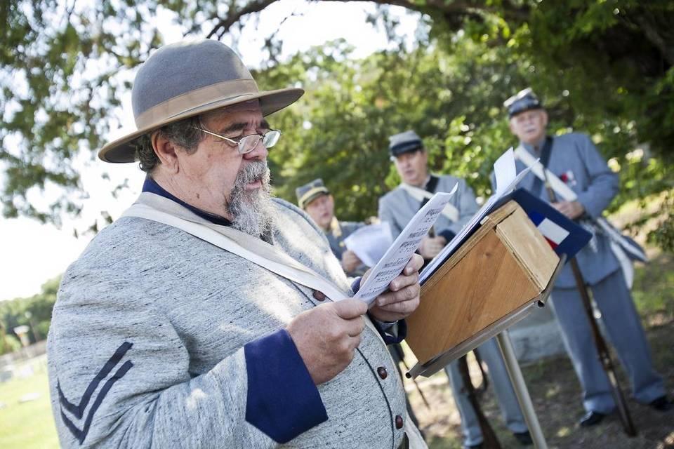 Mike Patterson, an officer with the Col. E. W. Taylor Camp #1777 of the Sons of Confederate Veterans By Marty Sabota msabota@star-telegram.com http://www.star-telegram.com/news/local/community/southlake-journal/article20250249.