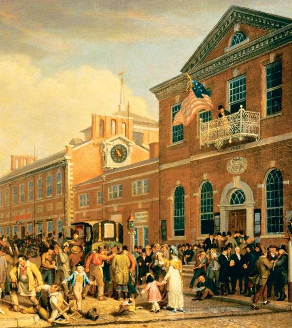 This early nineteenth-century painting of a polling place in