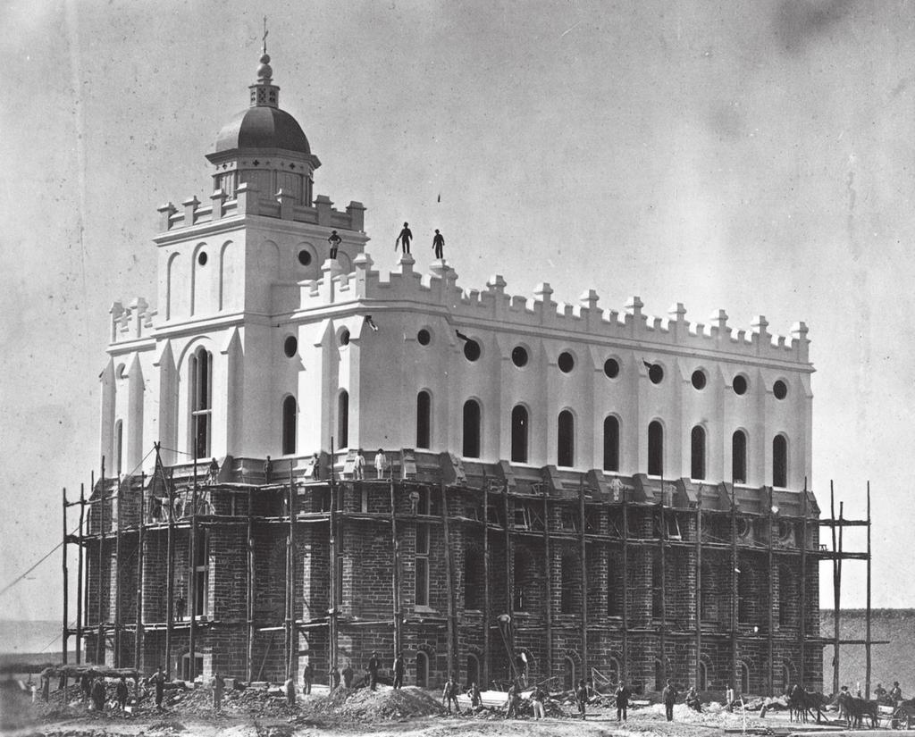 Banner of the Gospel The St. George Temple under construction, 1876.