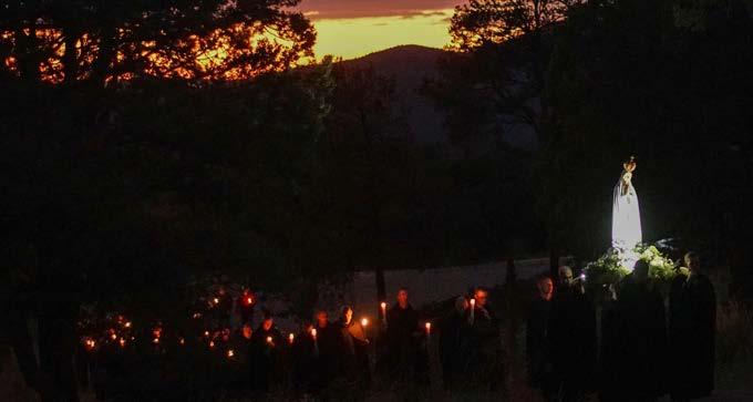 A candlelight procession of thanksgiving to the Most Blessed