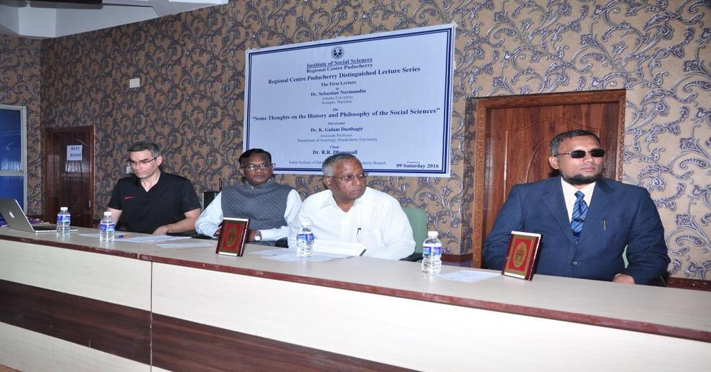 The Regional Centre Puducherry, Institute of Social Sciences organised the first lecture under the Regional Centre Puducherry Distinguished Lecture Series by Dr.