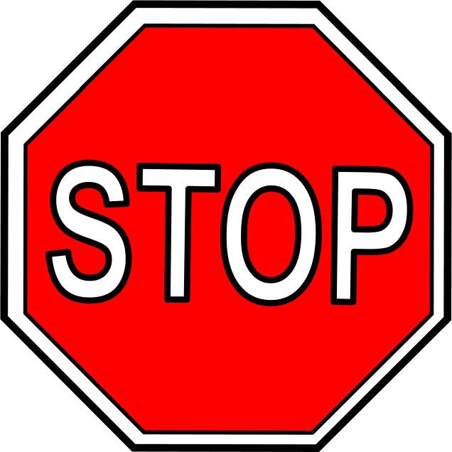 Paste stop sign to a piece