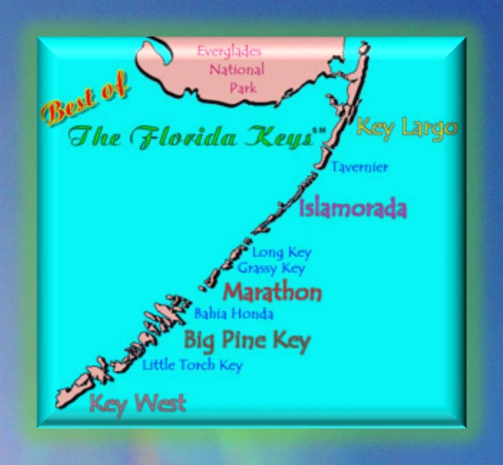 Where We Are Our Surroundings Marathon is in the middle of the Florida Keys, a chain of islands just over 100 miles long. We are located approximately halfway between Key West and Key Largo.