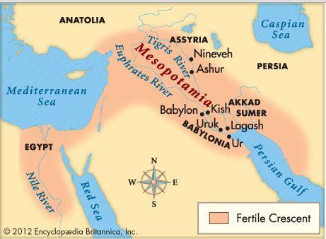 Where is Enheduanna From? Fig. 2 Map of the Fertile Crescent Enheduanna was from Mesopotamia, which was in the fertile crescent, and present-day Iraq.