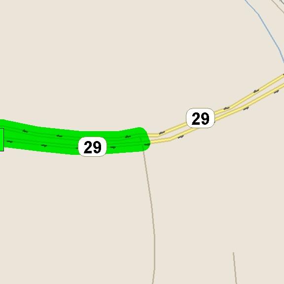 immediately turn LEFT (West) onto SR-29 [S Circle