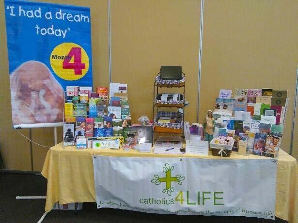 Catholics 4 LIFE Booth Women of Christ Event - 2015