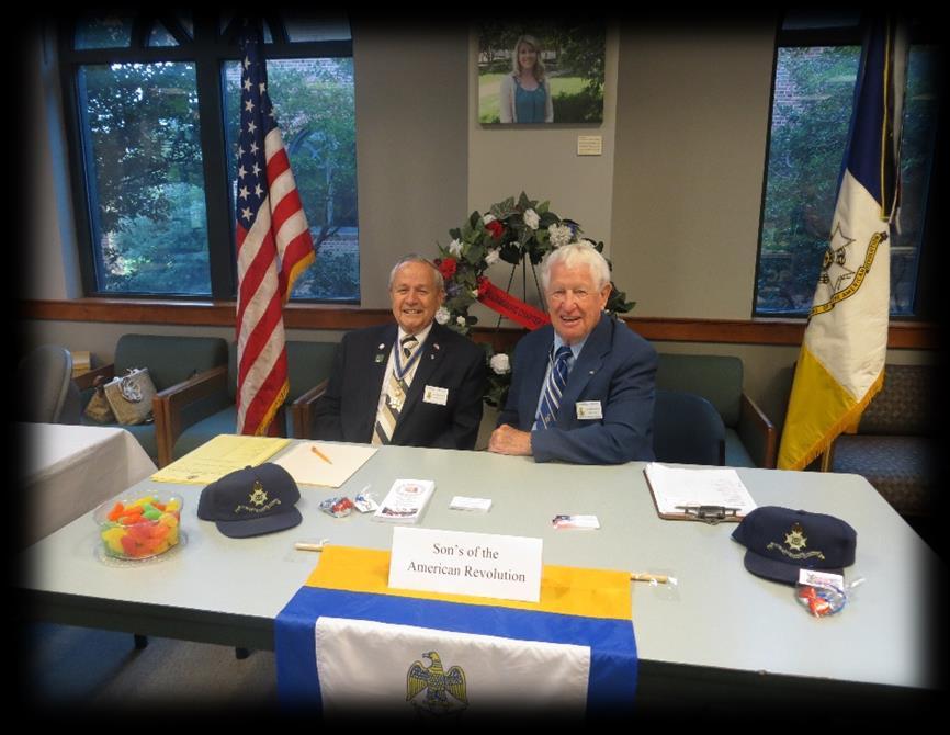 Chapter Happenings Williamsburg Chapter representatives manned an SAR table at the William