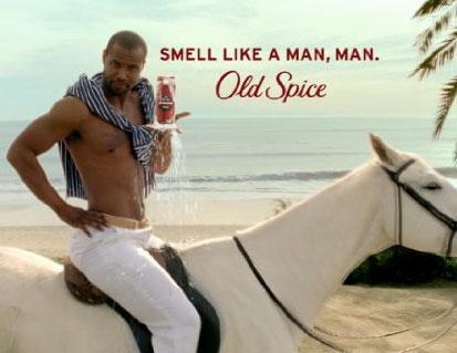 Ad #15: Man on horse. Smell like a man, man.
