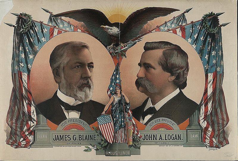John Logan was nominated for Vice President in 1884 on the ticket with James G. Blaine, but they were not elected.