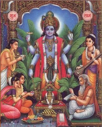 Vishnu the Preserver Protector of dharma (righteousness) and the guardian of humanity.