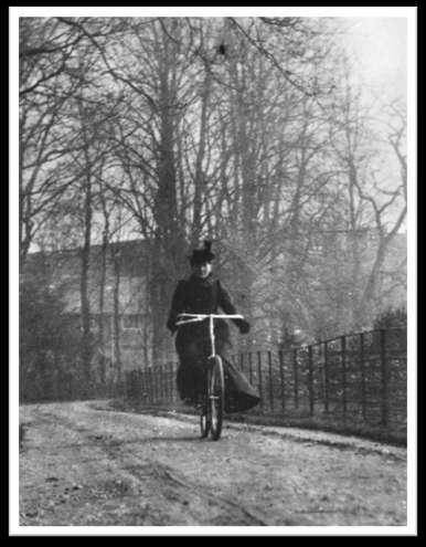 She supported dress reform, became a vegetarian, and, in 1893, learned (with difficulty) to ride a two-wheeled