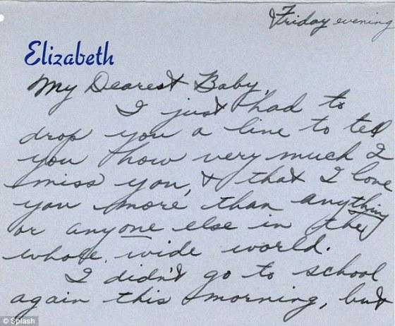 Famous Love Letters in Handwriting Elizabeth Taylor Take a look at this letter written by Elizabeth Taylor in 1949