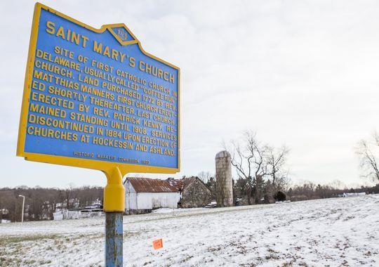 Buy Photo A historic marker sign sits outside the Coffee Run Cemetery.