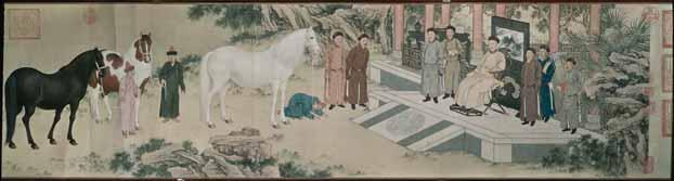 chapter 8 / china and the world: east asian connections, 500 1300 375 The Tribute System This Qing dynasty painting shows an idealized Chinese version of the tribute system.