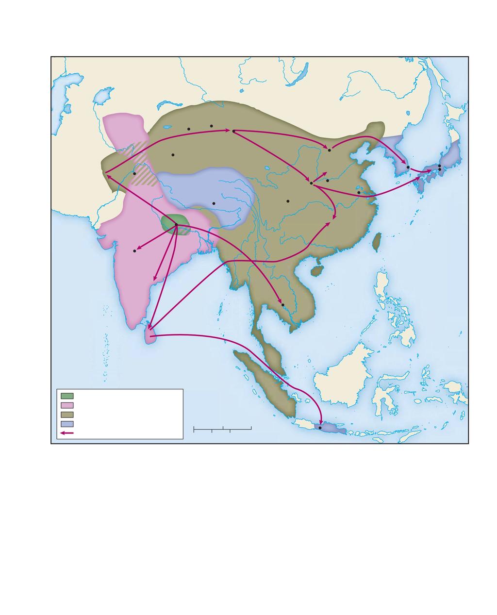 chapter 8 / china and the world: east asian connections, 500 1300 389 ALTAI MOUNTAINS MONGOLIA PAMIRS Taxila Ganges R.