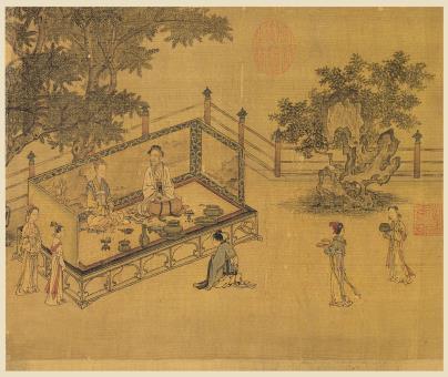 Slide 34 Foundational Teachings Loyalty (Zhōng) Filial piety (Xiào) Self-restraint (Jié) Righteousness (Yì) The Four Virtues Son kneels before his parents.