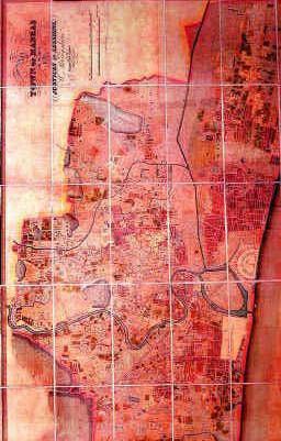 OLD MAPS OF MADRAS AND FORT Elumur river P.