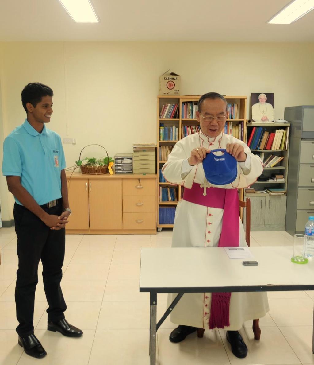 A MEMORABLE DAY WITH THE BISHOP On the 21st of December today we have had a valuable opportunity to stay recollected with Bishop Joseph Pratan, the bishop of Surathani diocese.
