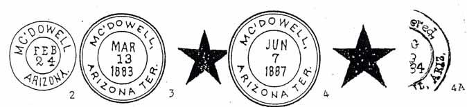 McDOWELL Type Postmark Code McDowell