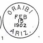ORAIBI Type Postmark Code Oraibi Navajo Co.