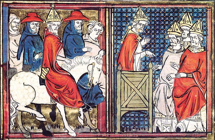 The Council of Clermont and the arrival of Pope Urban II.