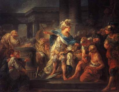 The Gordian Knot Alexander cuts the Gordian Knot Jean-Simon Berthélemy (1743 1811) Confrontation at Issus EAST or