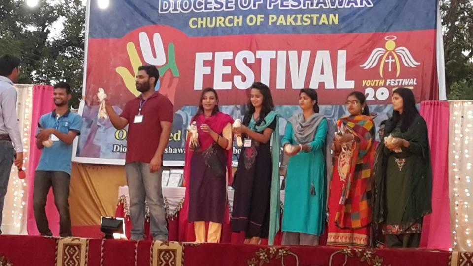 Youth Festival Successfully held, but heavy rain disturbed it Students of Elizabeth School presenting Punjab's Culture Hundreds of people from all ages came to the fair, and were enjoying the