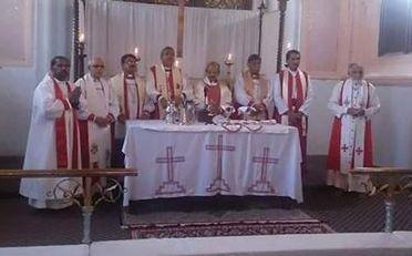 He blessed the newly elected Bishop Alwin Samuel for his new responsibilities. Convention and Seminar at Christ Church, Nowshera 24-25 April, 2015: The Priest In-charge, Revd.