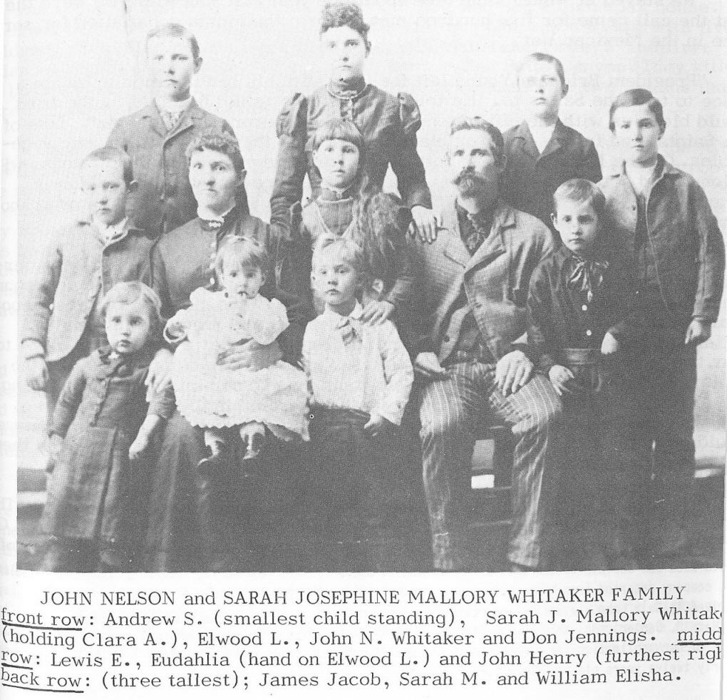 Clara Almeda, on Sarah s lap, was born 21 September 1892, and James died on 16 March 1894 Grandfather William Elisha is on the back row, far right and is about 13 Picture taken about 1893 Every time
