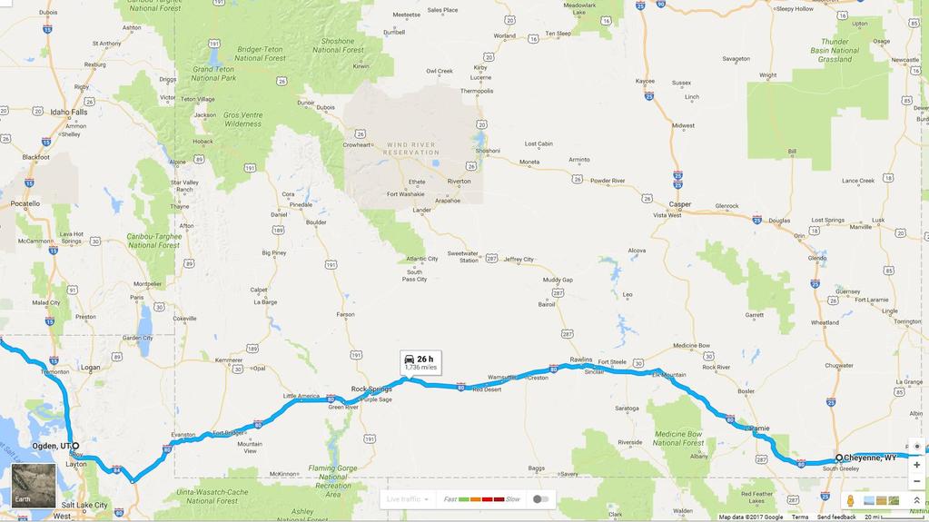 2017 Youth Group Mission Trip Route to Lincoln Notes: I-80 all the way! The Sawtooth s and Rocky Mountain views will be great. Dinner in Cheyenne. What do they eat in Wyoming?