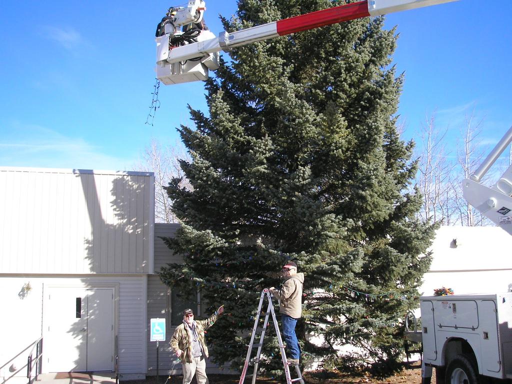 Tim Martinson along with the rest of the parish have a tree lighting ceremony each year on the Sunday after Thanksgiving.