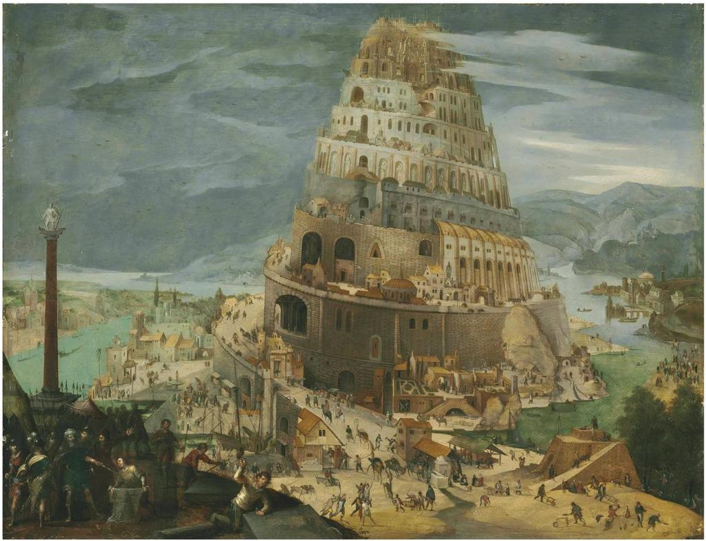 The Tower of Babel (Genesis 11:1-9) At that time, all people spoke the same language. God came down and confused their language, so they could not understand each other (Genesis 11:1-7).