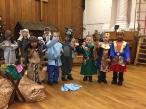 The show opened with the chorus of Nursery and Reception singing Wriggly Nativity - an upbeat introduction that certainly gained the audience s attention.