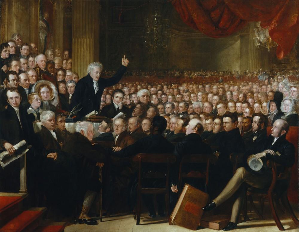 This enormous painting documents the 1840 convention of the British and Foreign Anti-Slavery Society, established by both American and English anti-slavery activists to promote worldwide abolition.