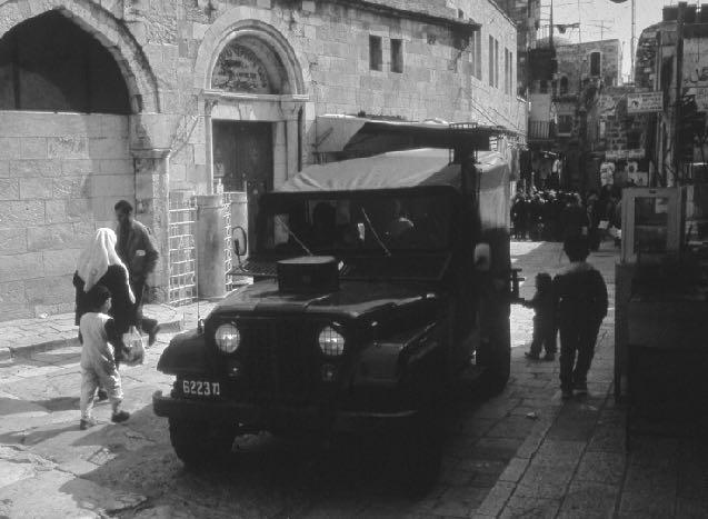 The Old City has few regular vehicles in it. Narrow, steep, stepped alleyways.