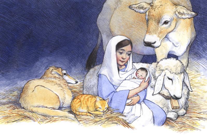 The Baby Jesus 22 And she brought forth her firstborn son, and rapped him in saddling clothes, and laid him in a manger (Luke 2:7). The baby cried out softly, and His mother, Mary, held Him close.