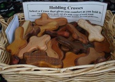 Prayer Crosses Prayer without words. Resources: Holding crosses, explanation about using crosses, sandpaper, bees wax. Instructions: Choose a cross; notice its colours & knots.