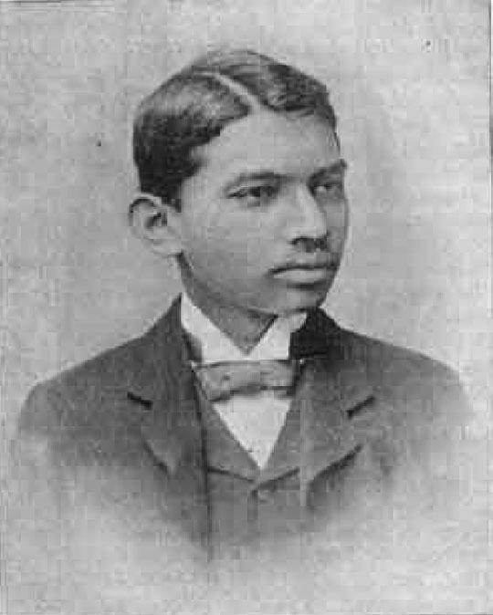 18 Chapter 1 Formative Years Photo from The Vegetarian. London, June 13, 1891. Taken just before his departure for India after he was called to the Bar.