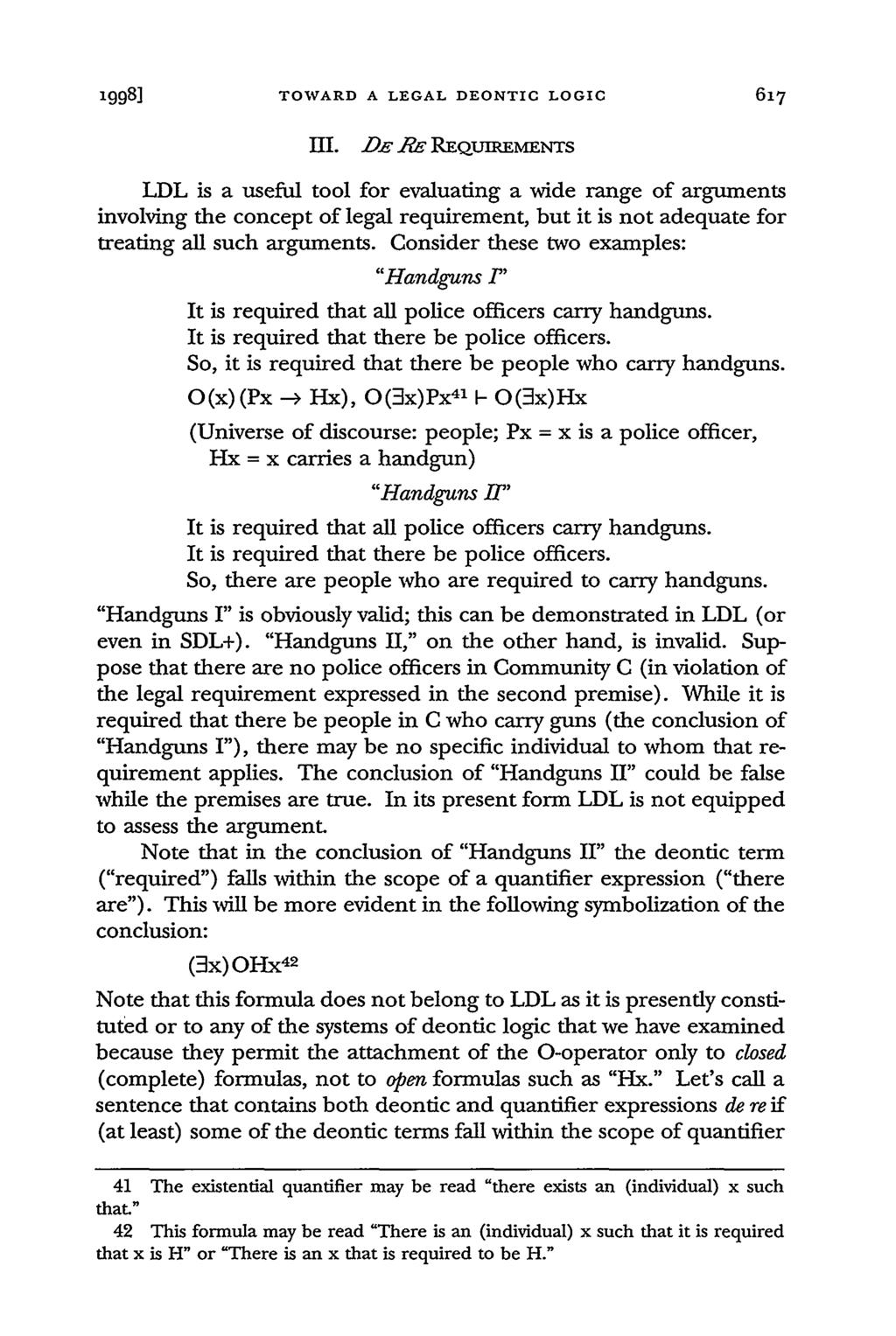 1998] TOWARD A LEGAL DEONTIC LOGIC III.